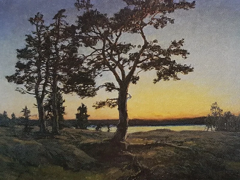 1861-Gottfrid Samuel Nikolaus Kallstenius - Paesaggio costiero